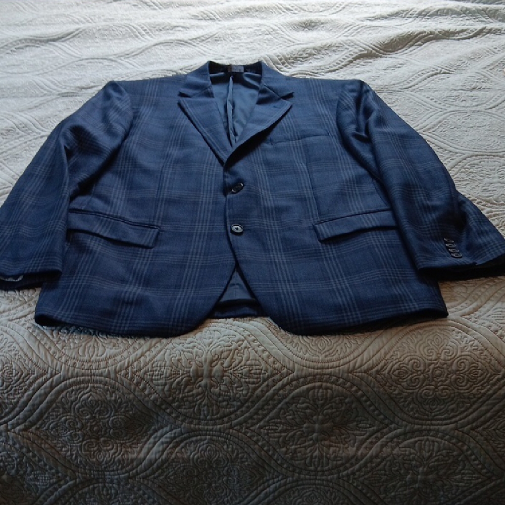 Jos. A. Bank Men's Navy Plaid Sport Coat